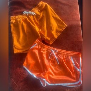 Pair of Bright Orange Athletic Shorts